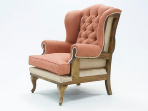 DOVER ESSENCE - Bergere tufted fabric armchair high-back _ Crearte Collections